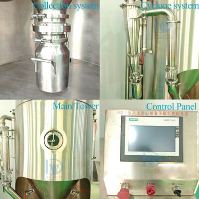 LPG-5 Laboratuvar Mini Düşük Sıcaklık Vakumlu Sprey Kurutucu, 5 Litre Kapasiteli ve 1kg/sa Buharlaşma İçin 30~300℃ Sıcaklık Kontrolü