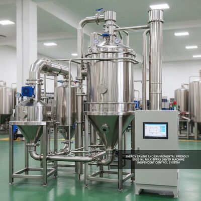 Enerji tasarrufu ve çevre dostu SUS316L Süt püskürtme kurutma makinesi Bağımsız kontrol sistemi